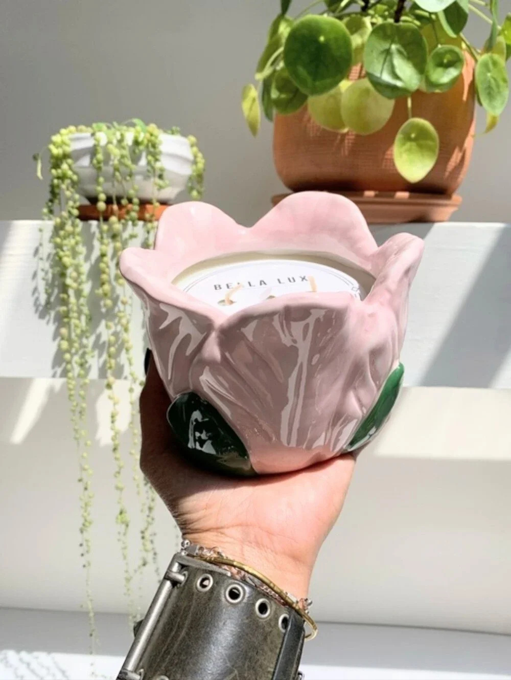 Bella Lux Ceramic Tulip Soy Blend Wax Candle